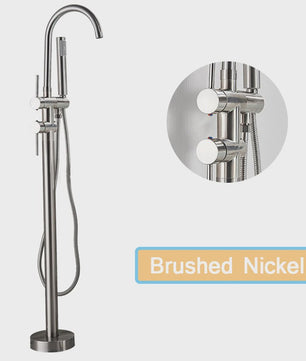 Vrijstaande Badkraan met Douchefunctie - Zwart, Chroom, Goud - Zwenkbare Uitloop & Warm/Koud Water Mixer