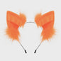 Handgemaakte Wolfsoren Haarband - Verstelbaar & Zacht voor Cosplay, Halloween & Feesten