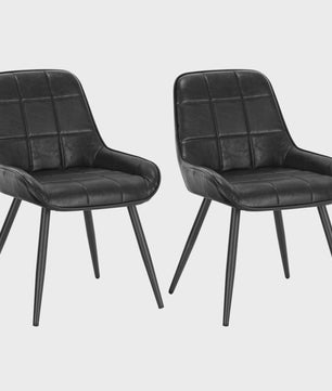 Set van 2 Ergonomische Velvet Eetkamerstoelen - Scandinavisch Design