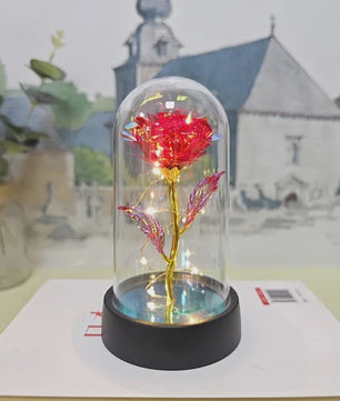 Eeuwige Roos met LED Licht - Magische Folie Bloem voor Valentijn, Kerst & Decoratie