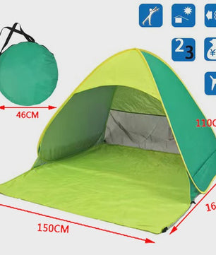 Automatische Pop-Up Strandtent UPF50+ - Snel Opzetbaar Zonnescherm voor Strand, Camping & Vissen