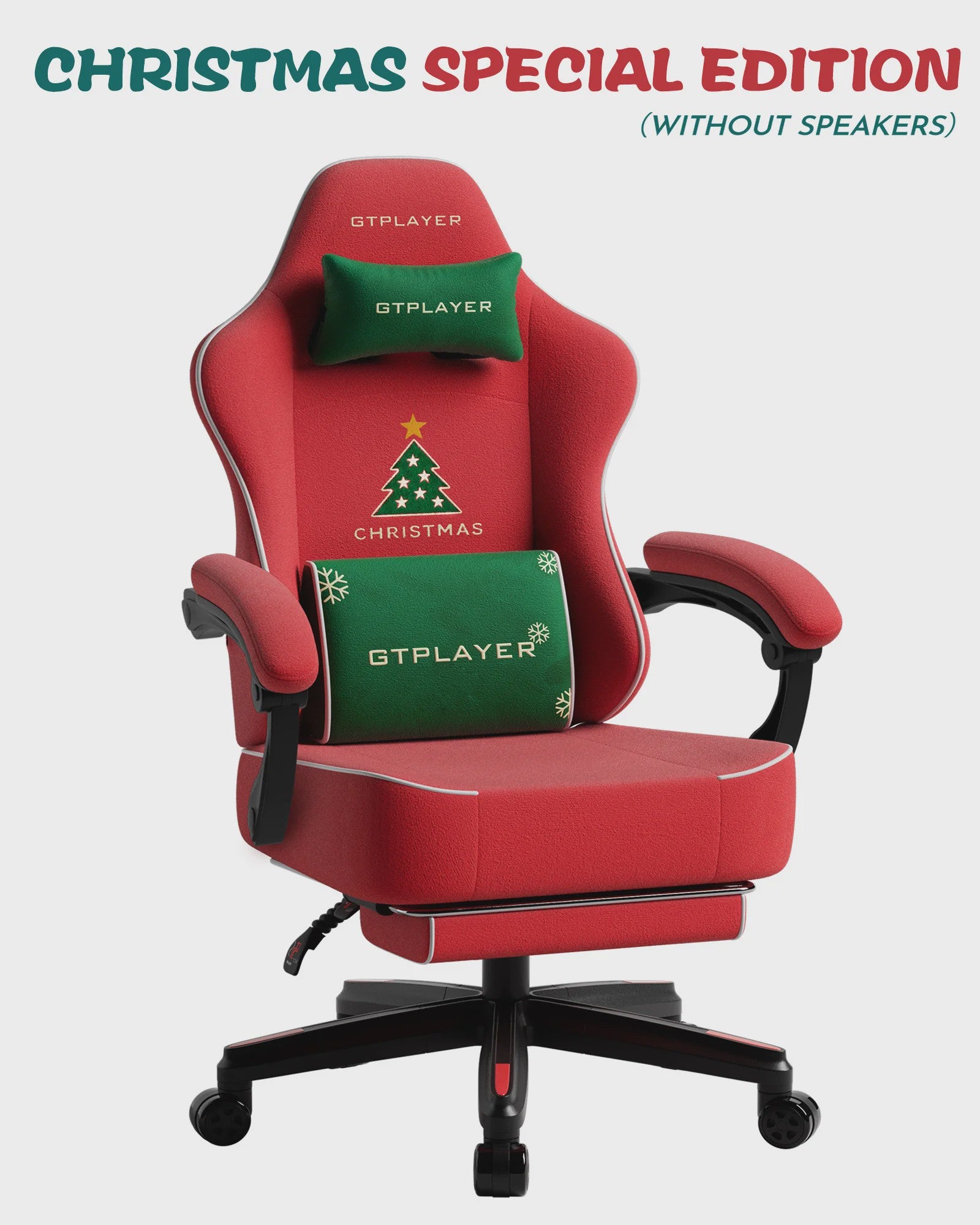 GTPLAYER Ergonomische Gaming Stoel met Voetensteun en Muziek Speakers tot 150kg