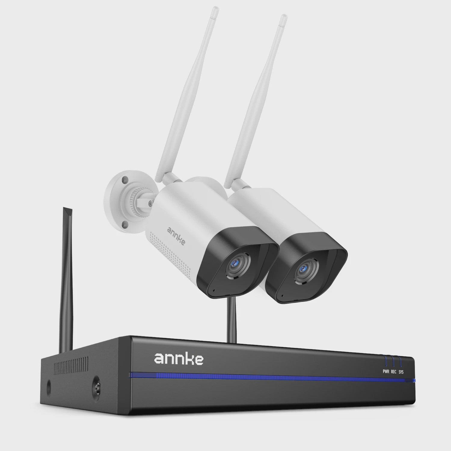 Annke 8MP Draadloos CCTV Systeem: 16-Kanaals NVR, 4K PoE WiFi Camera's met Tweeweg Audio