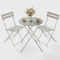 Inklapbare Bistro Set 3-delig Staal - Tuin, Balkon & Terras Meubilair
