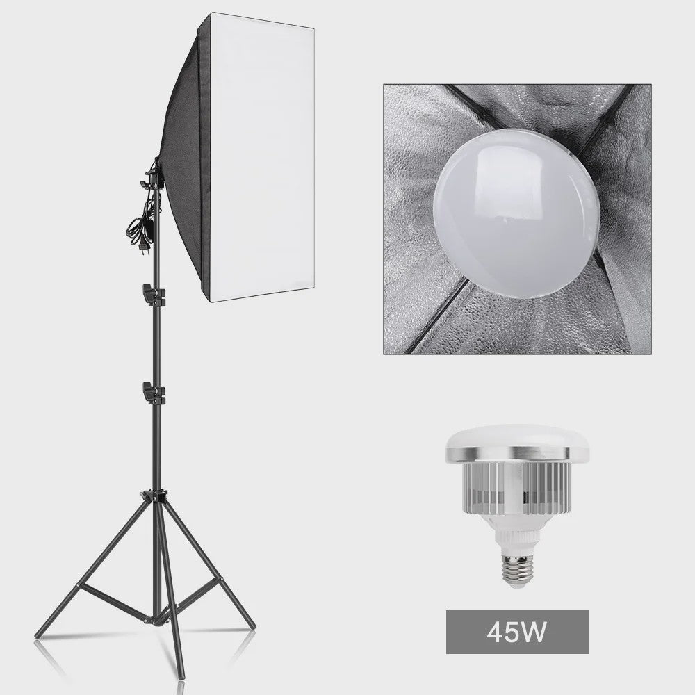 Professionele Softbox Verlichting Set 50x70cm voor Fotografie & Video (LED Bi-Color)