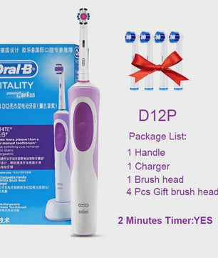 Oral-B Vitality 3D White Elektrische Tandenborstel - Roterende Reiniging & Inductieladen