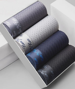 4-Pack Heren Boxershorts van Ice Silk - Ademend, Comfortabel en Plus Size Ondergoed