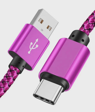 Nylon USB-C Laadkabel - Snel Opladen & Data Transfer voor Huawei, Samsung & Android (1/2/3M)