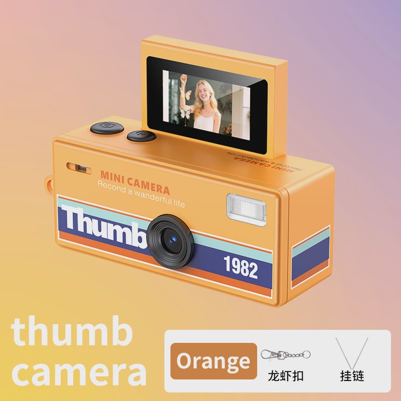 Retro Mini Digitale Camera met Sleutelhanger & Flip Screen - 720P Video Recorder