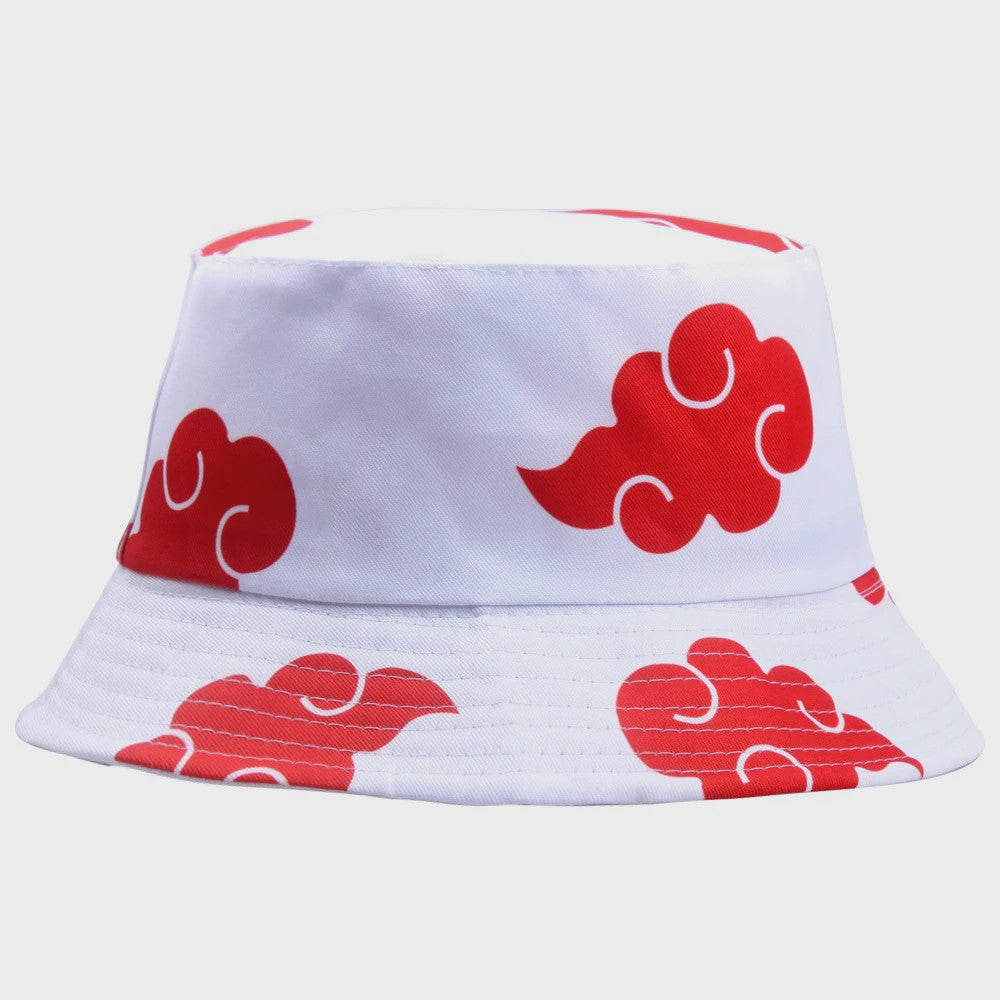 Unieke Bucket Hat met Japanse Wolk Print - Zonbescherming en Stijl