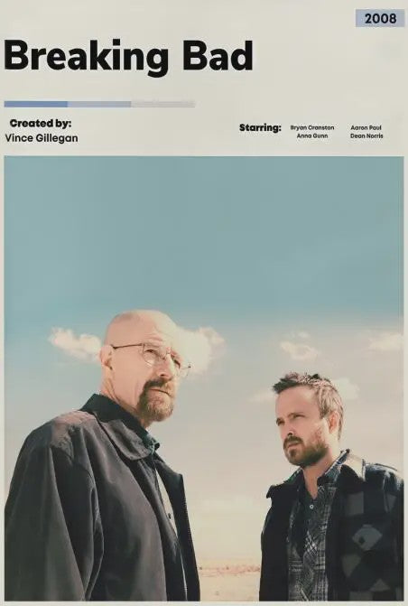 Breaking Bad Canvas Poster - Vintage Film Art Print voor Woonkamer Decoratie