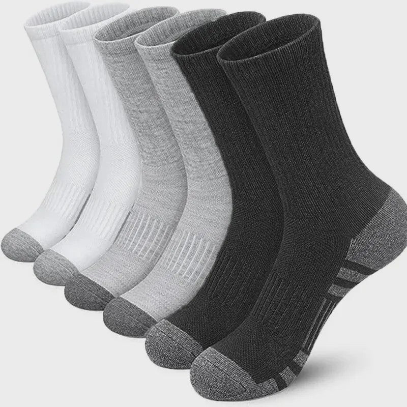 Heren Sportsokken 6/12 Paar - Comfortabel, Ademend & Duurzaam voor Outdoor, Gym & Voetbal