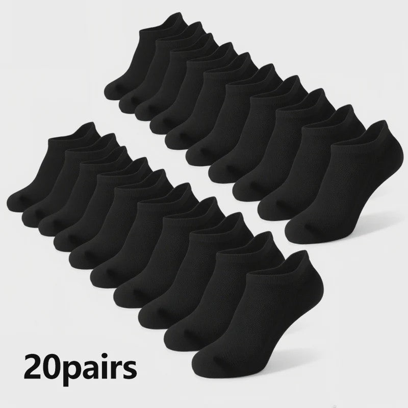 10/20 Paar Heren Enkel Sokken - Ademend Mesh, Sport & Casual, Zomer