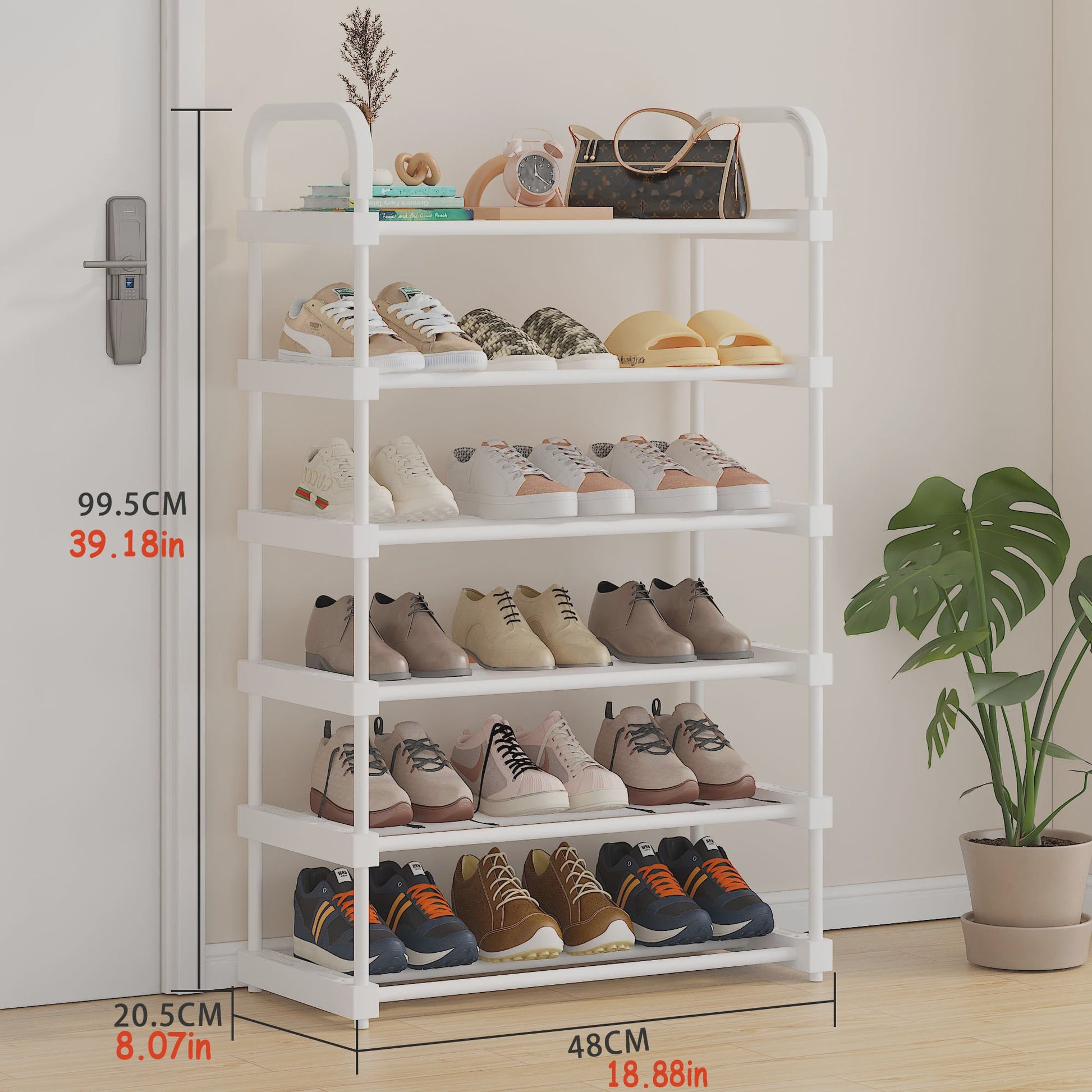 Stapelbare Schoenenkast Organizer - 4 tot 7 Lagen, Wit