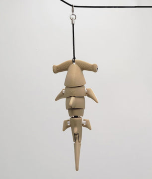 Flexibele Hamerhaai Sleutelhanger - 3D Verstelbare Haai Decoratie