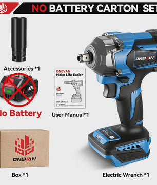 ONEVAN Brushless Accu Slagmoersleutel 1200 Nm - 1/2" Aandrijving