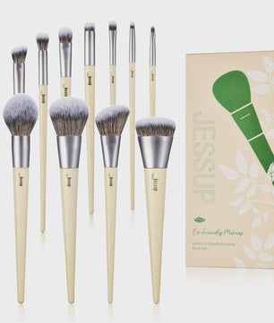 Jessup 14-delige Make-up Kwasten Set: Compleet voor Foundation, Oogschaduw & Contour