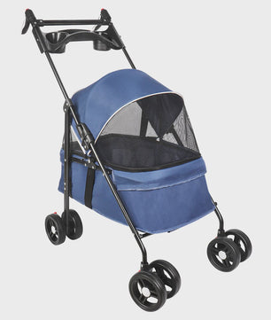 2-in-1 Honden- en Kattenbuggy met Afneembare Reiswieg - Tot 10 kg