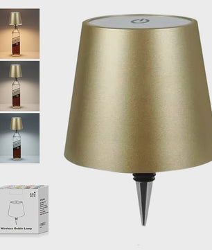 Draadloze Fles Tafellamp met USB, Touch Control & 3 Kleuren - Sfeervolle Verlichting
