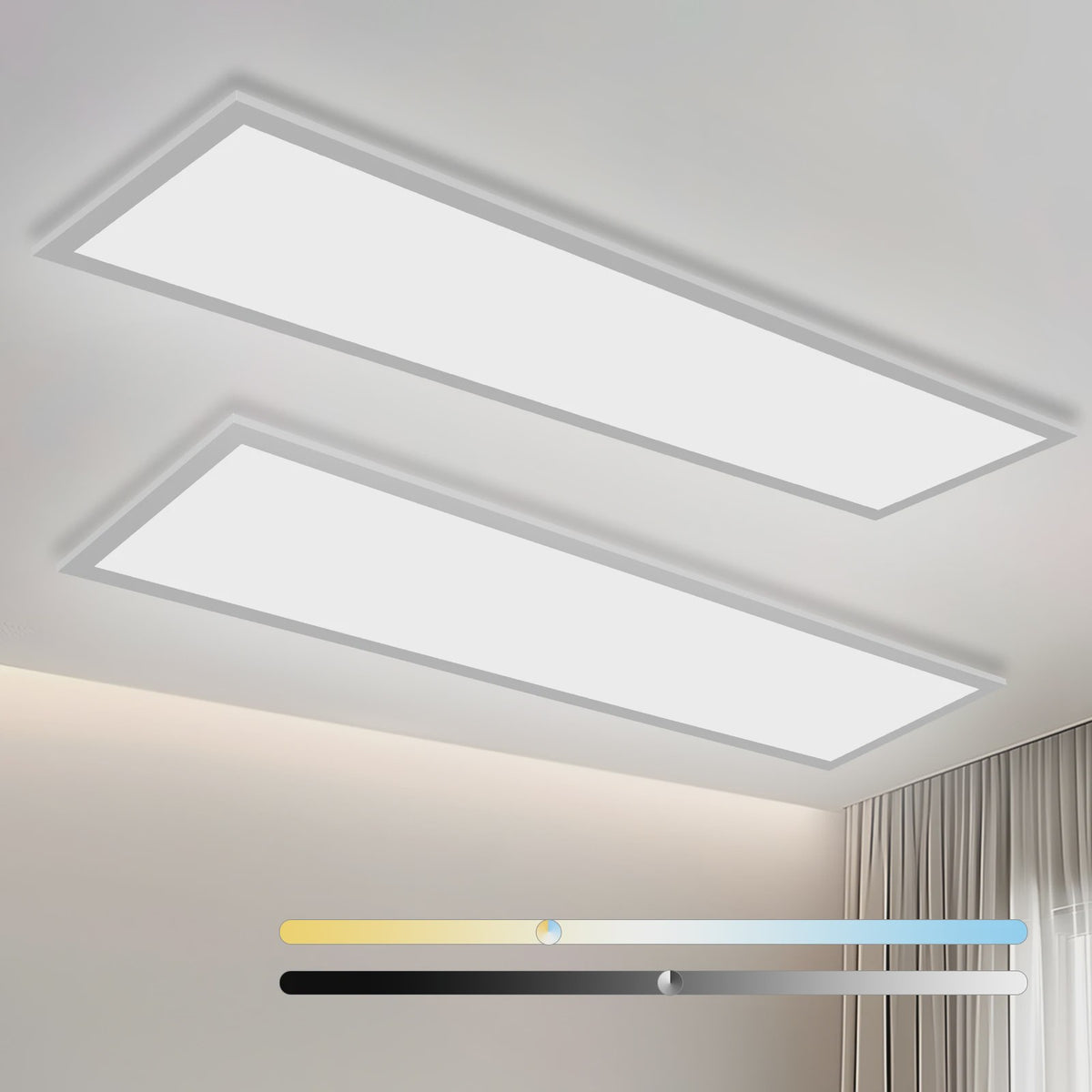 Moderne LED Plafondlamp 40W 4400LM 120x30cm Dimbare Paneellamp met Afstandsbediening