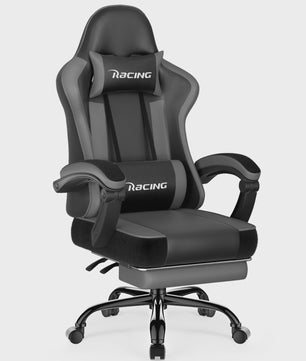 Ergonomische Gaming Stoel met Voetensteun, Hoofd- en Lendesteun | Max 150kg