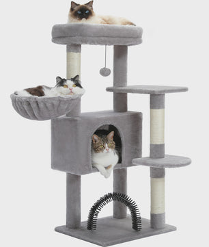 Kattenboom met Krabpalen, Hangmat en Speeltjes - 4 Niveaus