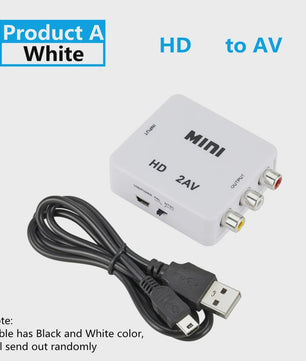 Mini HDMI naar RCA AV Converter met Upscaler - Full HD 1080P
