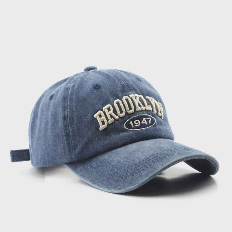 Retro Brooklyn Baseball Cap - Katoen, Verstelbaar, Unisex
