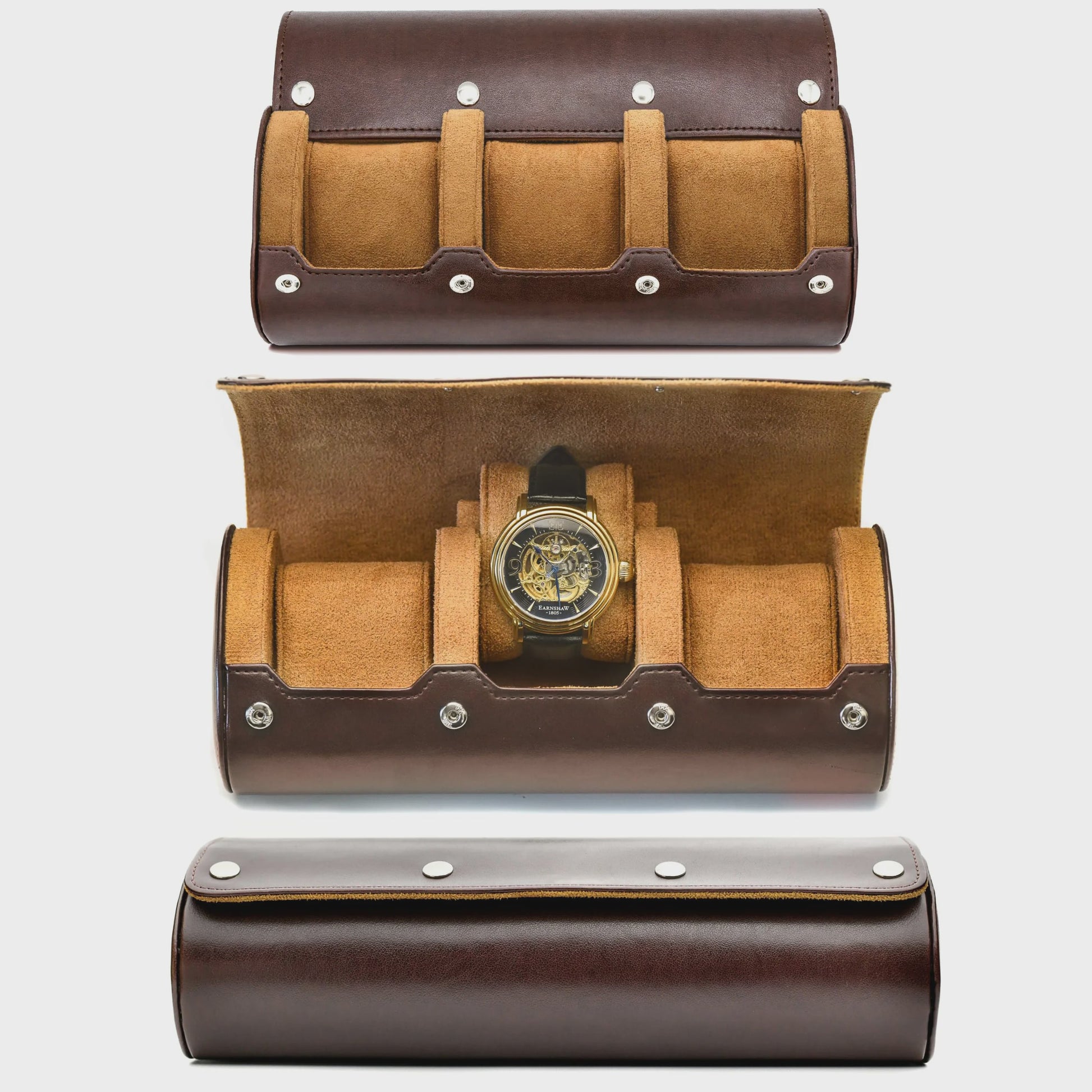Luxe PU Lederen Horloge Reiskoffer met 6 Vakken - Organiseer en Bescherm uw Horloges