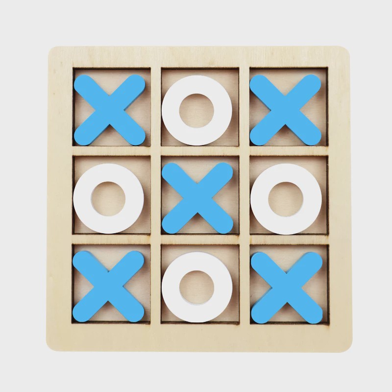 Houten Montessori Boter-kaas-en-eieren Spel: Interactieve Puzzel voor Kinderen - Educatief en Hersentrainend Speelgoed