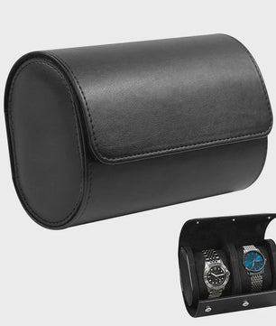 Luxe Embers Groene Horlogerolle - Echt Lederen Reis Etui voor 1, 2 of 3 Horloges