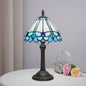 Vintage Stijl Tiffany Tafellamp - 20cm Breed Kleurrijk Glas - Sfeervolle Leeslamp