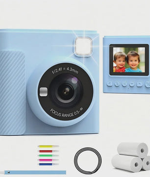 Direct Print Kinder Camera - 1080P HD Fotocamera met Instant Printer & Kleuren Prints