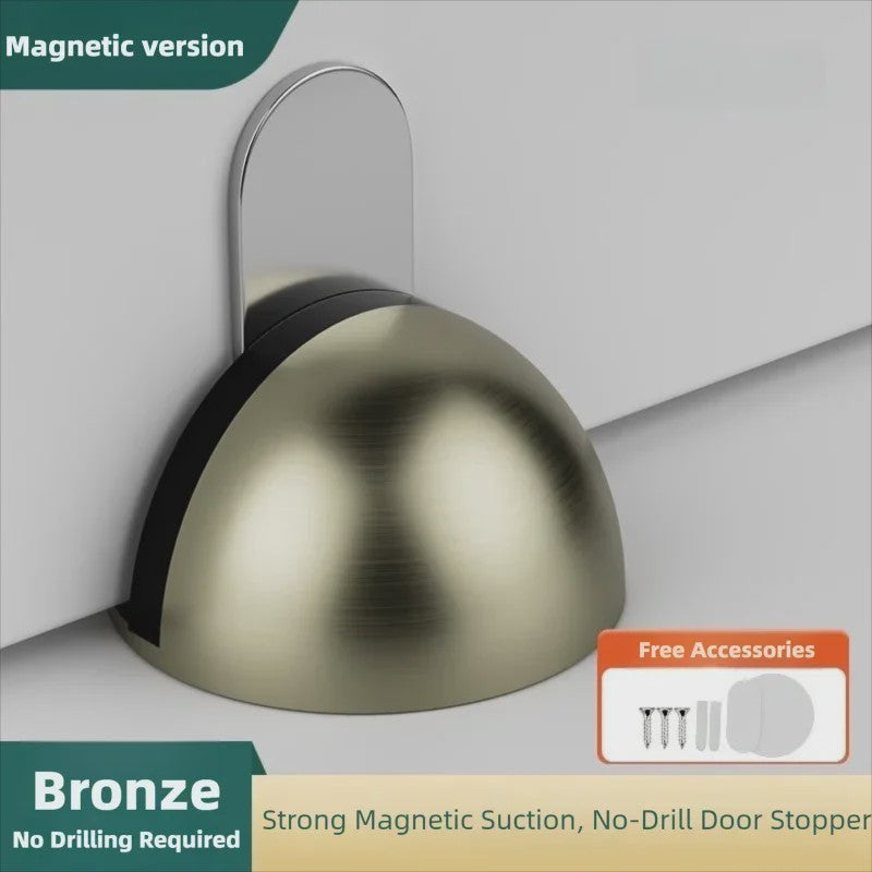 RVS Magneet Deurstops - Stootvrij, Zonder Boren & Stille Buffer