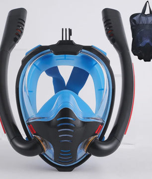 Volledig Droog Dubbel Buizen Snorkelmasker voor Volwassenen - Adem Vrij Onderwater
