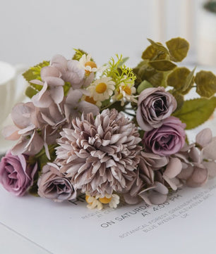 Kunstboeket Bloemcombinatie - Decoratie voor Huis, Bruiloft & Fotografie