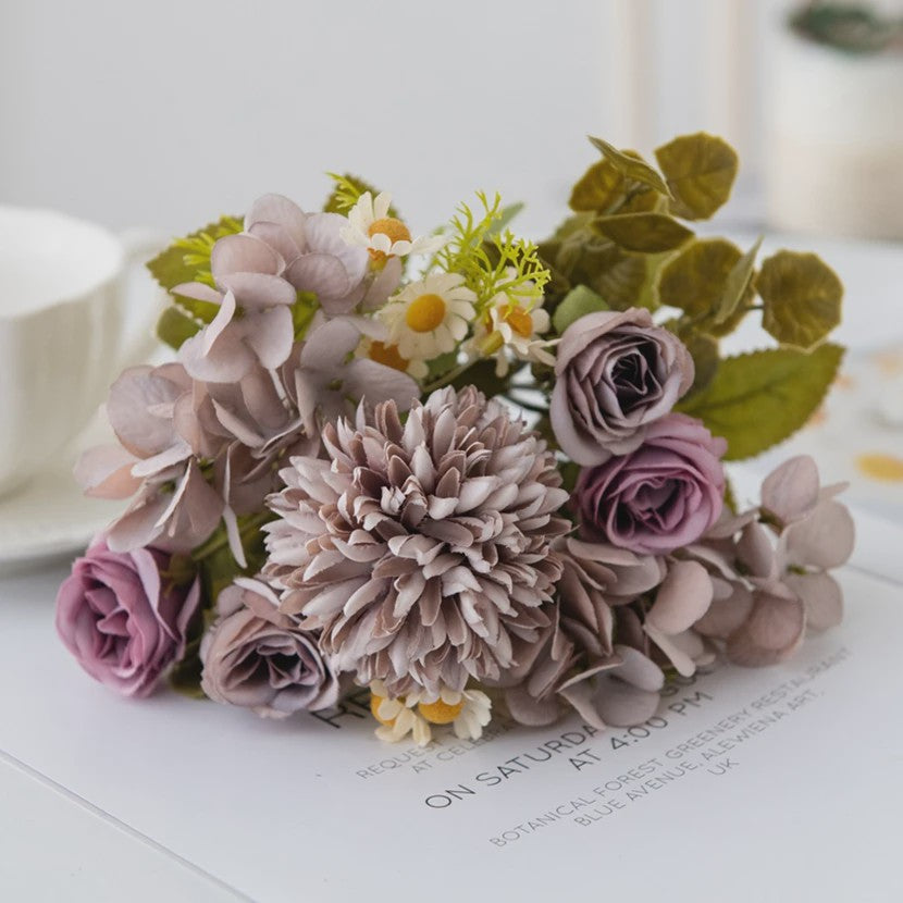 Kunstboeket Bloemcombinatie - Decoratie voor Huis, Bruiloft & Fotografie