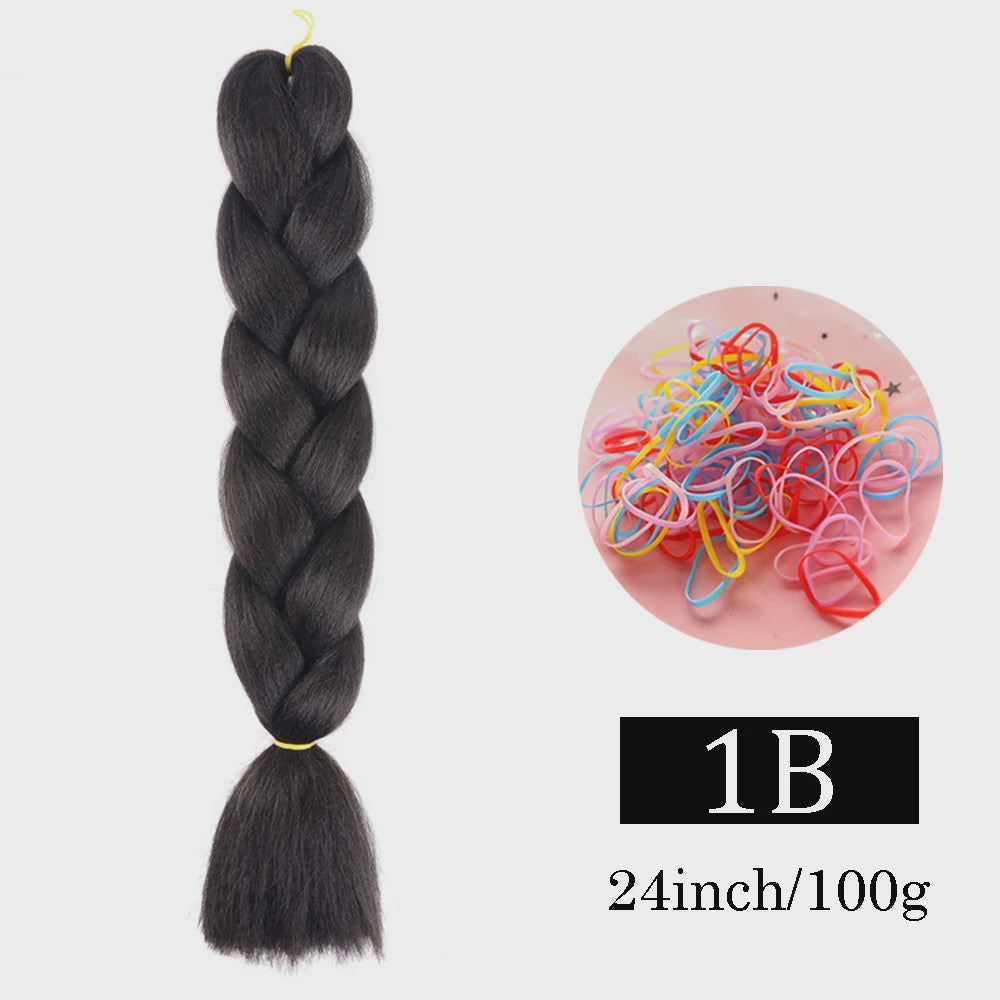 24 Inch Jumbo Braids Haarverlenging - Synthetisch Vlechtkapsel met Ombre Kleuren