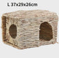 Vouwbaar Gras Nest Huisje voor Konijn, Hamster & Cavia - Natuurlijk Kauwspeelgoed