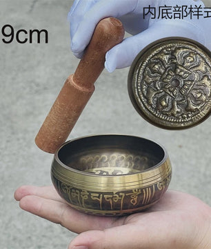 Tibetaanse Zangleiding Kom - Handgemaakte Bronzen Klankschaal voor Meditatie & Sound Healing