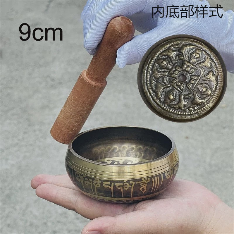 Tibetaanse Zangleiding Kom - Handgemaakte Bronzen Klankschaal voor Meditatie & Sound Healing