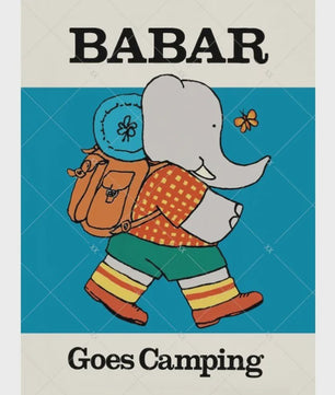 Babar Poster Canvas - Sprookjes Kunst voor Kinderkamer & Babykamer Decoratie