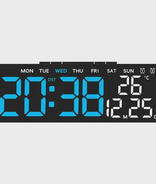 Moderne LED Digitale Wekker met USB, Temperatuur, Datum & Dual Alarm - Automatisch Dimbaar