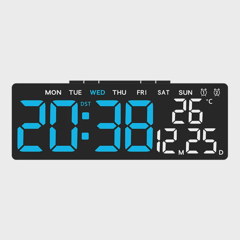 Moderne LED Digitale Wekker met USB, Temperatuur, Datum & Dual Alarm - Automatisch Dimbaar