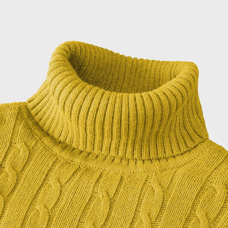 Heren Gebreide Coltrui - Slim Fit Pullover voor Herfst & Winter
