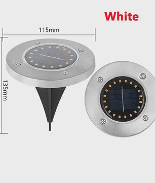 8/20 LED Solar Grondspots - Waterdichte Buitenverlichting voor Tuin, Pad & Terras