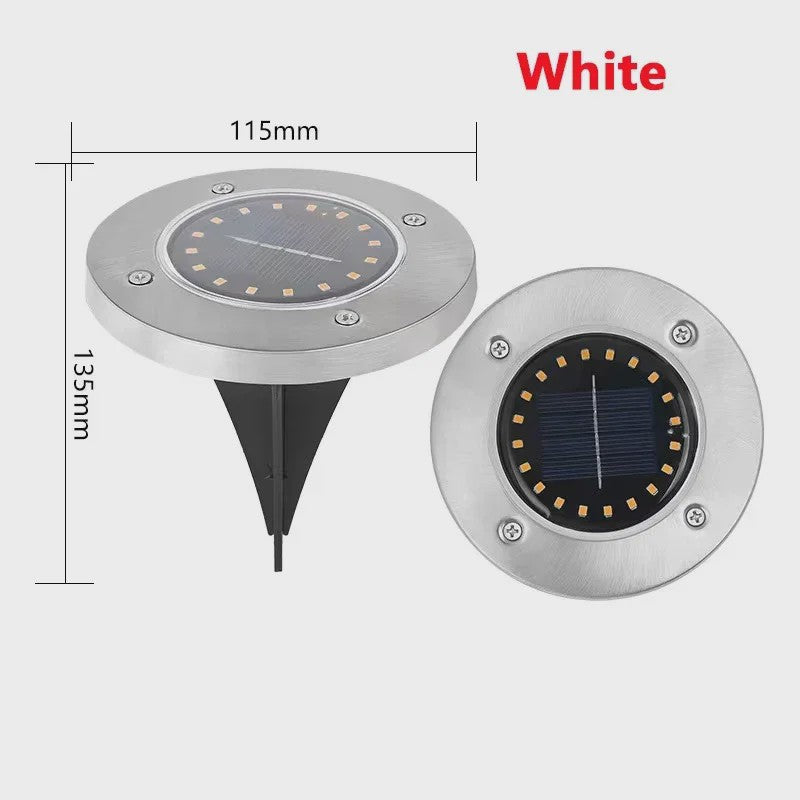 8/20 LED Solar Grondspots - Waterdichte Buitenverlichting voor Tuin, Pad & Terras