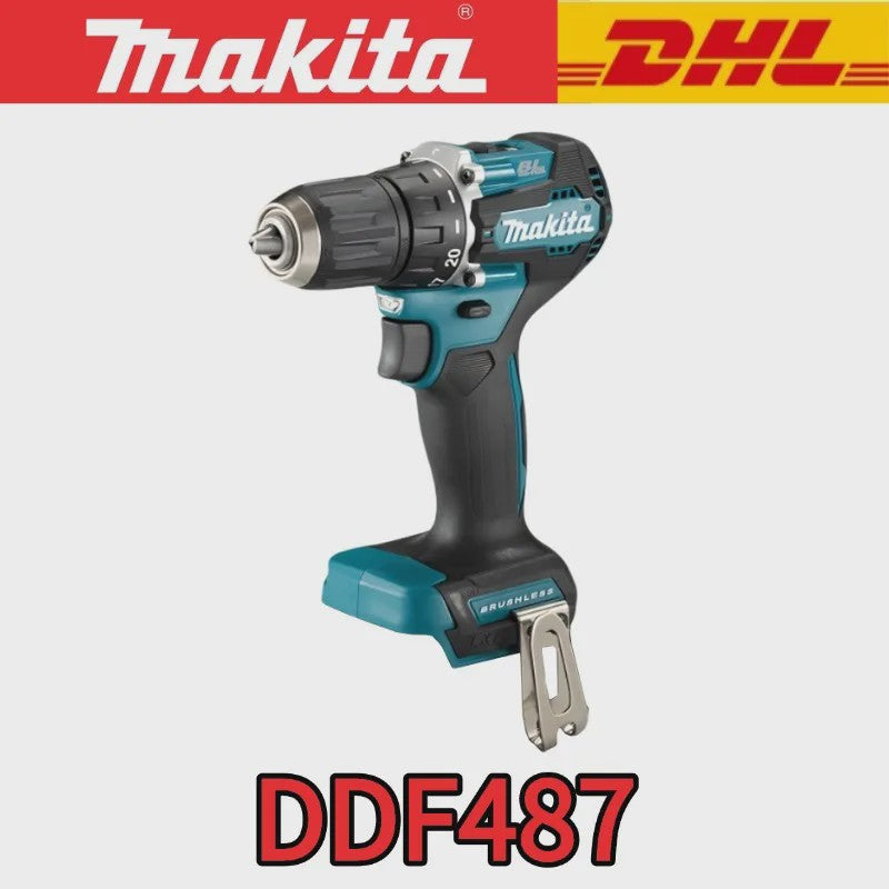 Makita DDF487 18V Brushless Accu Klopboormachine - Krachtige 13mm Boor & Schroefmachine met Hoge Koppel