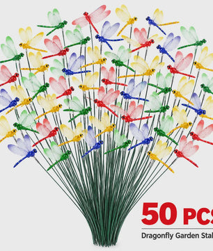 Kleurrijke 3D Libellen Tuindecoratie - Set van 5, 10, 25 of 50 Stuks