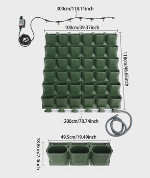 Verticale Wandplanter met Timer - Zelfwaterend - 36 Vakken - 100x118.5cm